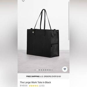 Beis Large Work Tote in Black